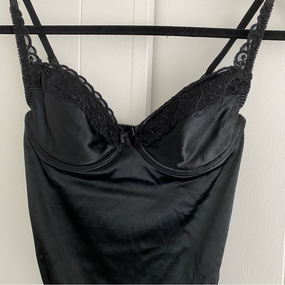 Vintage Black Victoria’s Secret Thong Bodysuit Size 36B